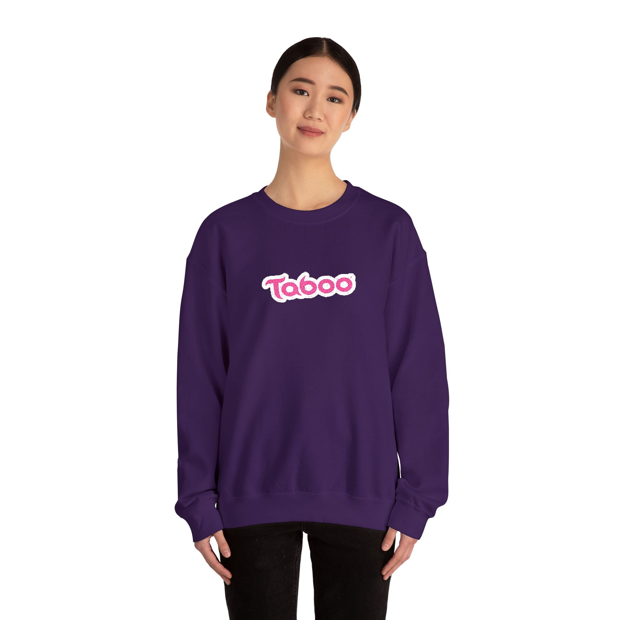 Purple Taboo Embroidered Sweatshirt